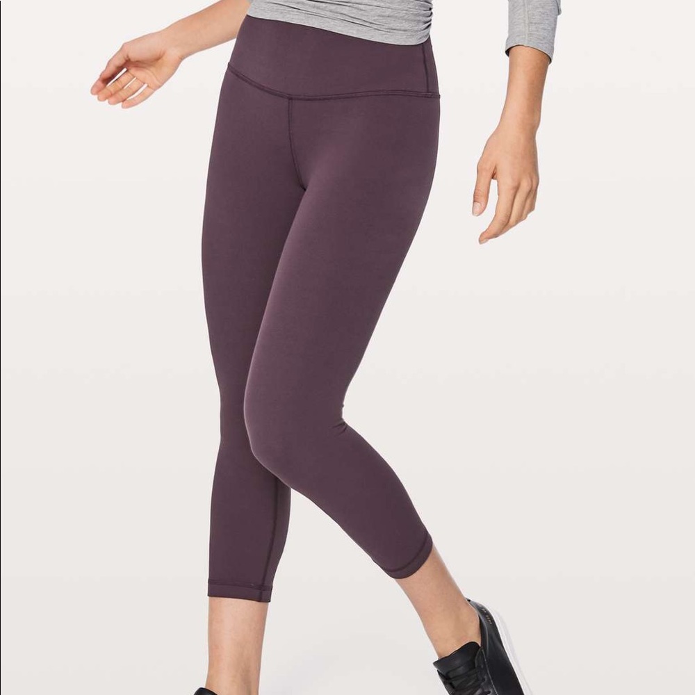 Lululemon align cropped black cherry leggings